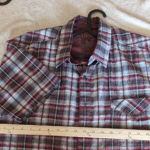 Kuhl Red and Gray Casual Button Down Shirt